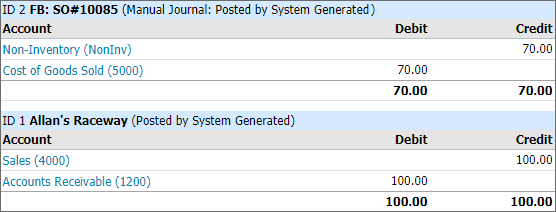 Xero Journal Entries